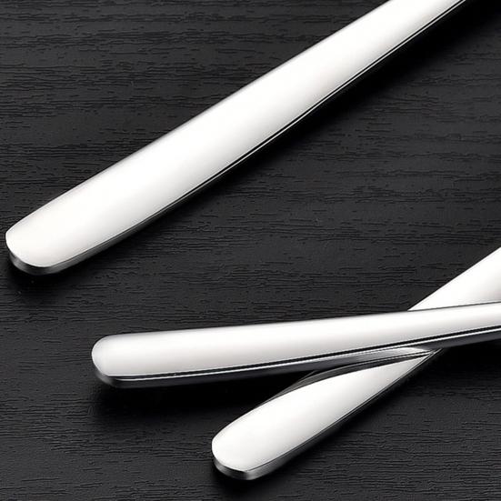 Ложка Вилка Нержавеющая сталь Корейский стиль Элегантный Прочный Легко чистить