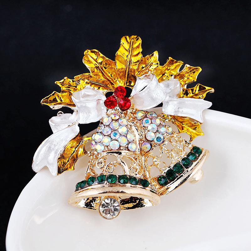 Fashion Simple Christmas Enamel Brooch Women Men Clothing Pins Jewelry