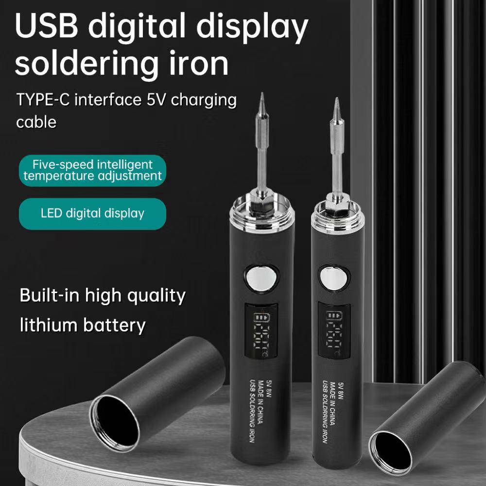 Новейший USB-паяльник с 5-ступенчатым контролем температуры, мини-паяльник, модели с разъемом Type C, 850/1400 мАч