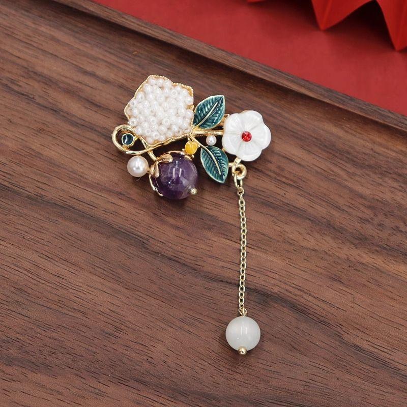 High-End Brooches, Women'S Sense Of Luxury, Niche, High-End Pins, Elegant Temperament, Fixed Clothes, Suits, Pearl Jewelry