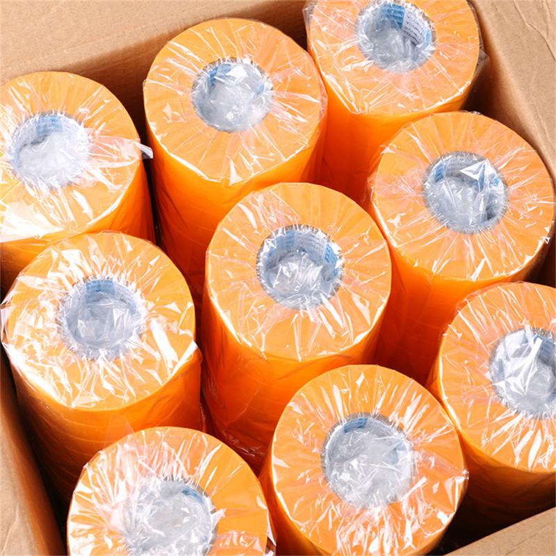 50 метров малярного бумажного скотча Высоковязкий Разделительный Односторонний Для распыления краски Для декора Желтая бумага Благоустройство дома