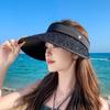 Shiny Empty Top Cap Summer Visor Cap Simple Sequin Sun Hat  Women