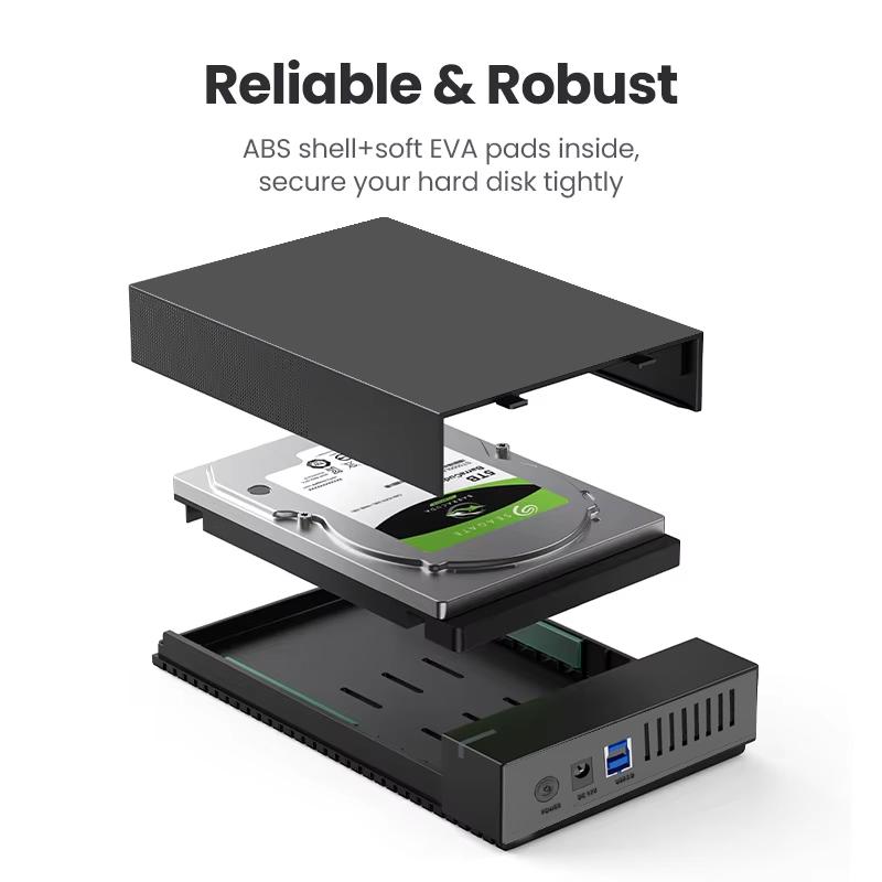2,5/3,5-дюймовый корпус для жесткого диска USB3.0, внешний считыватель жесткого диска SATA - USB 3.0, адаптер 10 ТБ для ПК, ноутбука
