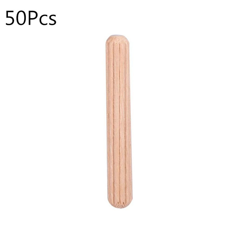 50Pcs 6x30mm 6x40mm 6x50mm Wood Dowel Pins Wooden Crafts Dowel Pegs Smooth Wooden Pegs