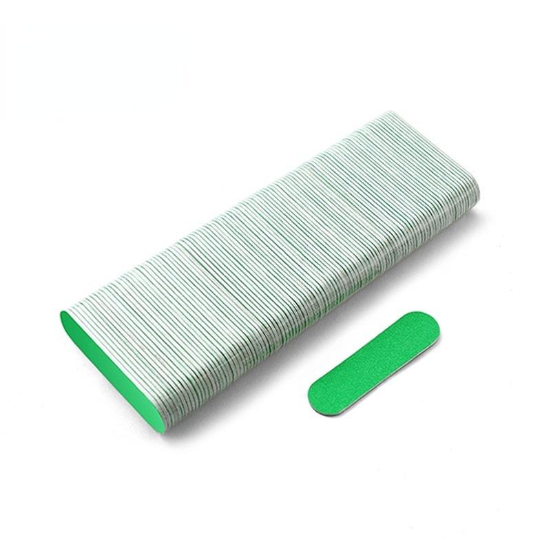 100 шт./лот, двусторонняя шлифовка лака для ногтей, одноразовые мини-деревянные буферные полоски для ногтей, шлифовка, полировка, инструменты для ухода за маникюром