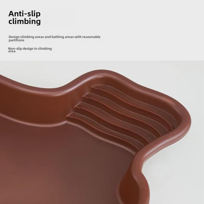 Бассейн с черепахами и черепахами: Полуводная ванна и увлажняющий ползущий декор для мест обитания домашних животных, идеальный ландшафтный домик для разведения животных.