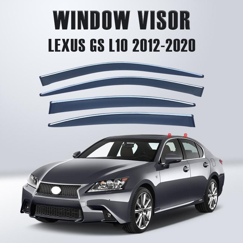 Дефлекторы боковых окон и козырек на зеркало заднего вида для Lexus GS