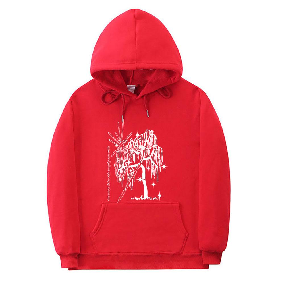 Рэппер Ecco2k Drain Gang Aloegarten Tree Logo Print Толстовка Bladee Хип-хоп Спортивная одежда Унисекс Женская мода Повседневная негабаритная толстовка