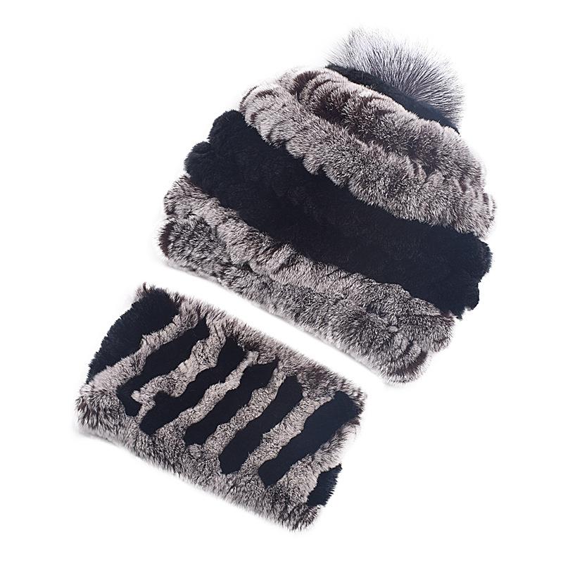 Fur Hat Children Fall and Winter Outdoor Warm Ear Protection Scarf Mom Leisure Set