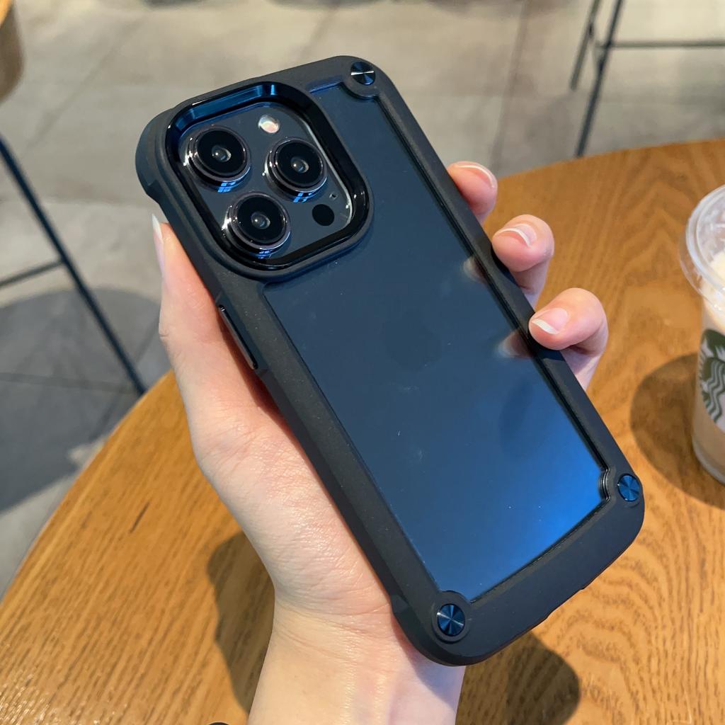 Shockproof Armor Bumper Case For iPhone 16 15 14 Plus 13 12 11 Pro Max XS XR X Soft TPU Frame Hybrid Clear Heavy Duty Cover