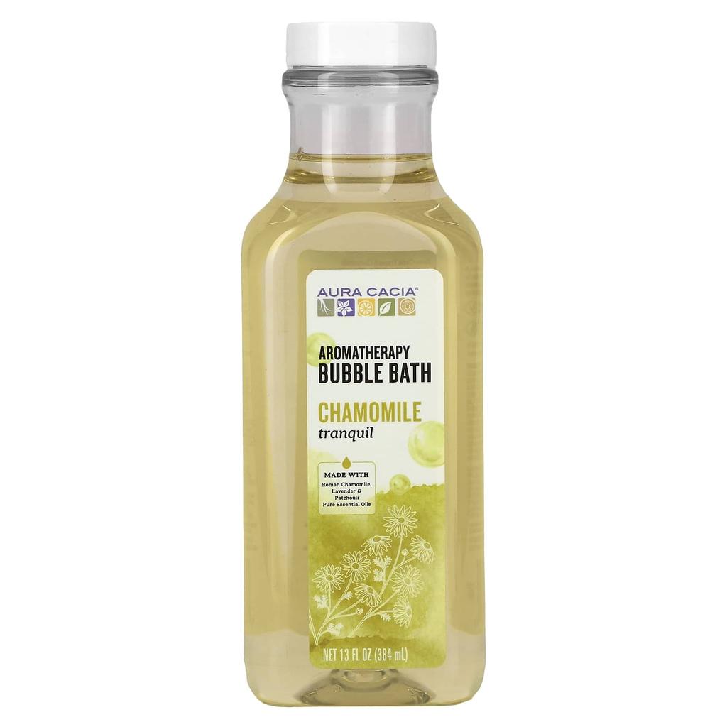 Aura Cacia Aromatherapy Bubble Bath, Tranquil Chamomile, 13 Fl Oz (384 Ml)