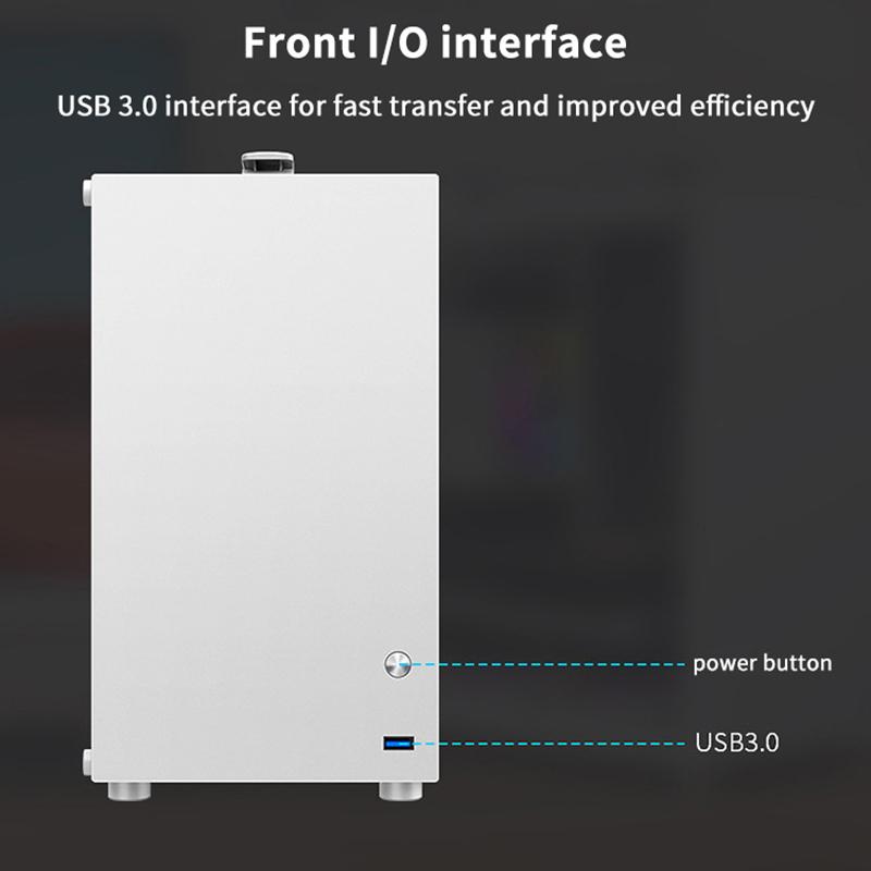 Перевод игровой компьютерный корпус с ручкой-ручкой охлаждения ПК башня для материнской платы M-Atx/Itx Usb3.0 338 мм длина графической карты