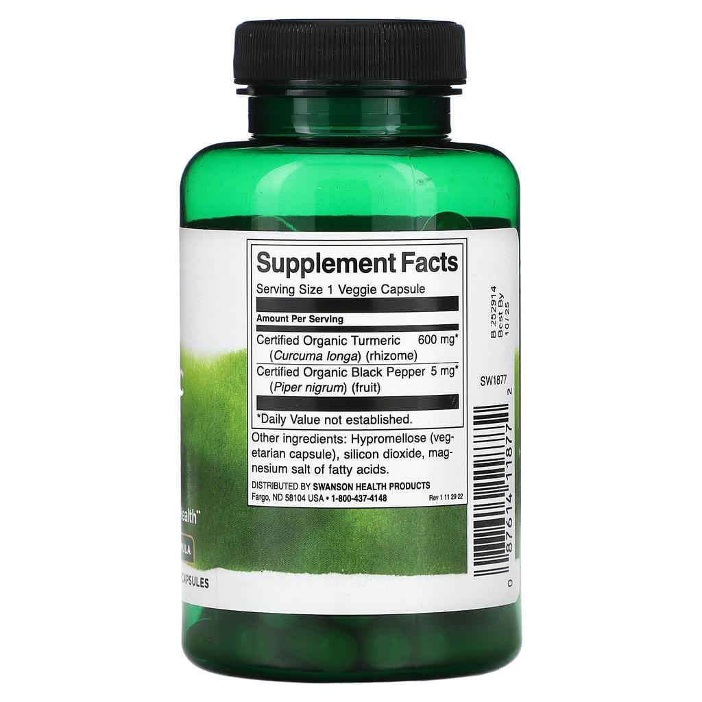 Turmeric & Black Pepper, Veggie Capsules 90