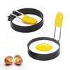 DEVENTORZ Fried Egg Molds, Set of 2, 7.5cm Egg Rings, Stainless Steel, Multifunctional, Heat-Resistant, Easy To Use, for Omelettes, Hamburger Patties,