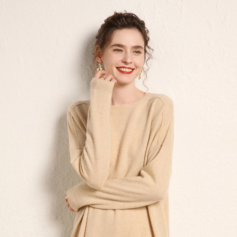 Женский кашемировый свитер Qinghe Cashmere 100% кашемир Женский осенне-зимний кашемировый свитер Мягкий и теплый
