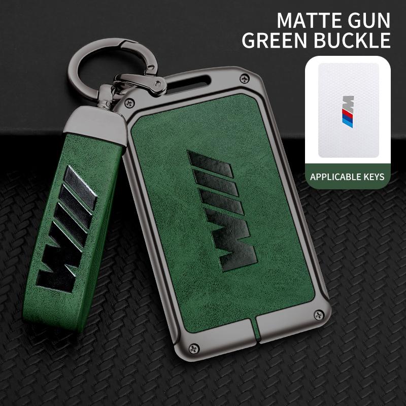BBJY3 For BMW Smart NFC Card M 3 5 7 Series X1 X3 X5 X6 X7 535le Alloy Leather Car Key Case Cover Shell Keyless Protection Accessories