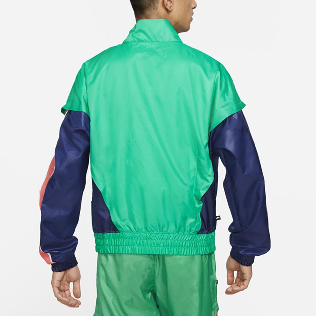 Nike Giannis Lightweight Patchwork Sports Casual Woven Stand Collar Jacket Men Jackets Emerald DA5670-372