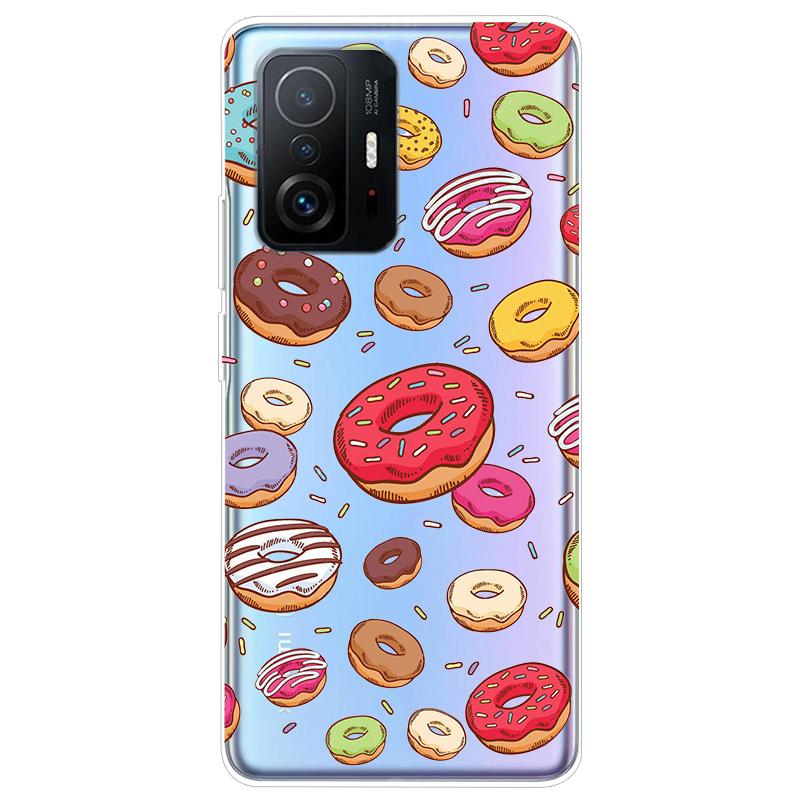 Чехол для Xiaomi 11T Pro, ТПУ Силикон, Мягкий, Мультяшный, Прозрачный Чехол для телефона Xiaomi Mi 11T 11TPro 11 T Pro, Прозрачный Coque