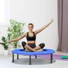 36" Mini Fitness Trampoline Home Gym Yoga Exercise Rebounder Indoor Outdoor Jumper with Safety Pad, Support Up to 100 KG, Blue and Black