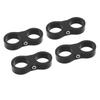 4PCS 12AN Fuel Line Mounting Clamp Hose Separator Aluminum Alloy Fitting Adapter Clamps Fit for 3 4 Oil Line Brake Line