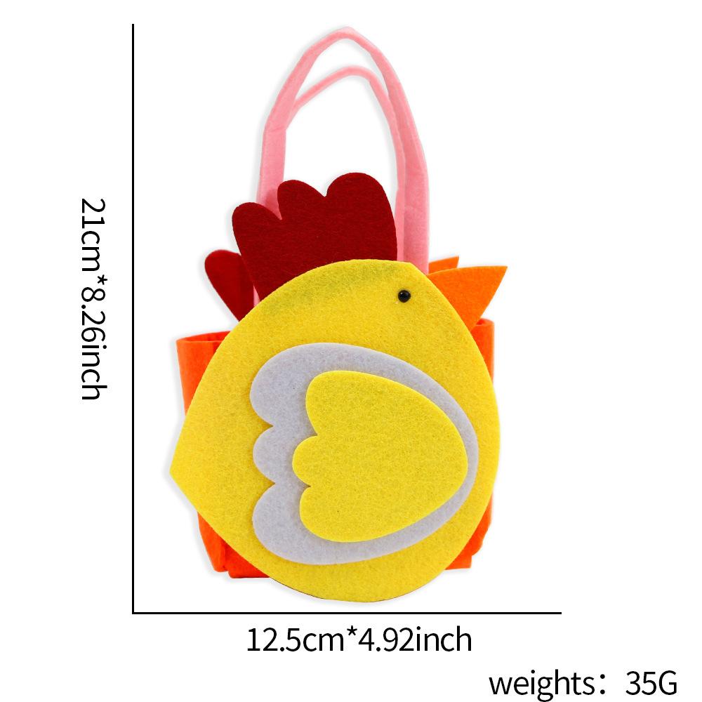 Easter Hand-Held Basket Decoration DIY Creative Felt Tote Bag 2026 Easter Bunny Egg Chicken Candy Bag Handmade Craft Supplies