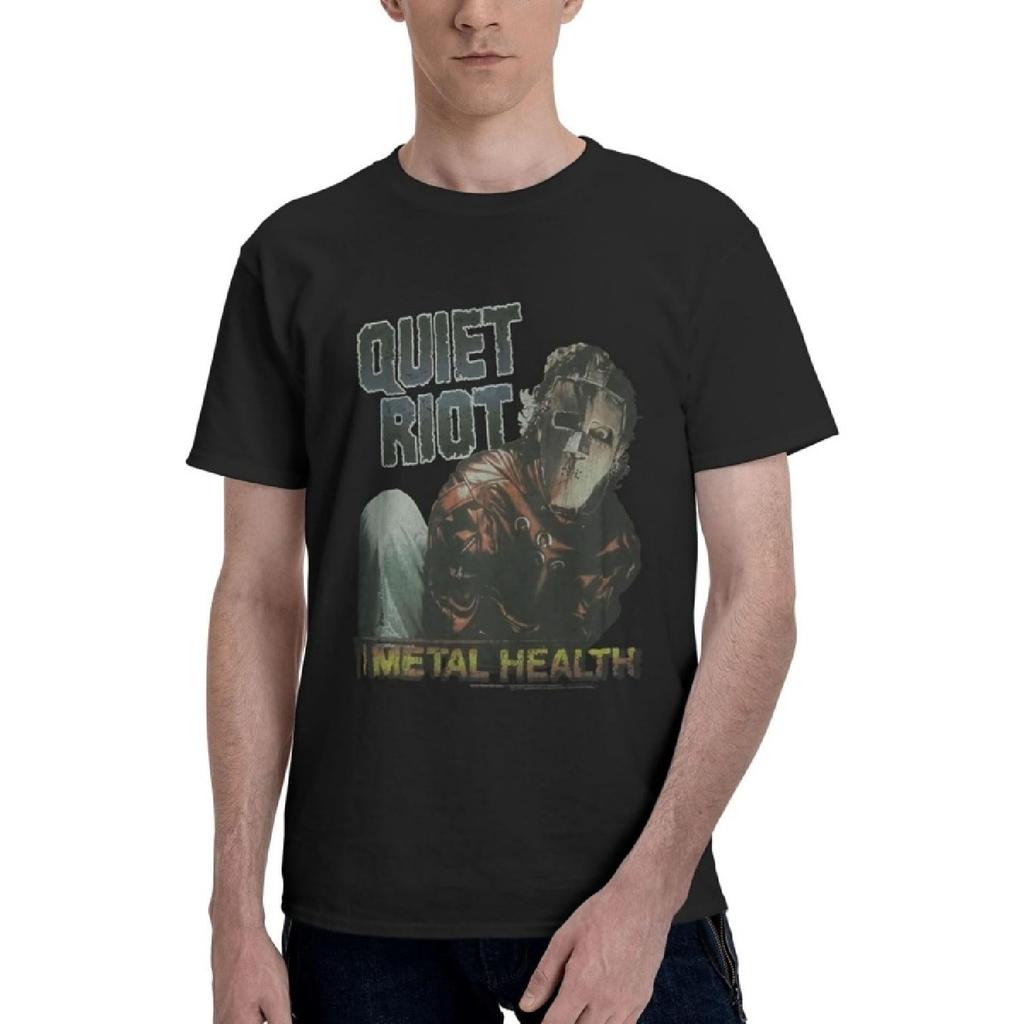 xhaxhi Men'S T Shirts Quiet Riot Men'S Short Sleeve Crew Neck T Shirt Quick Dry Lightweight Breathable