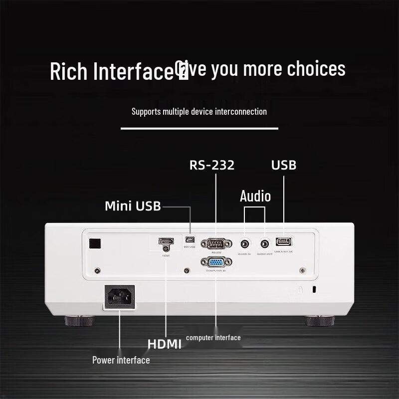 Kadenlan D435ST HD Short Throw DLP Laser Projector