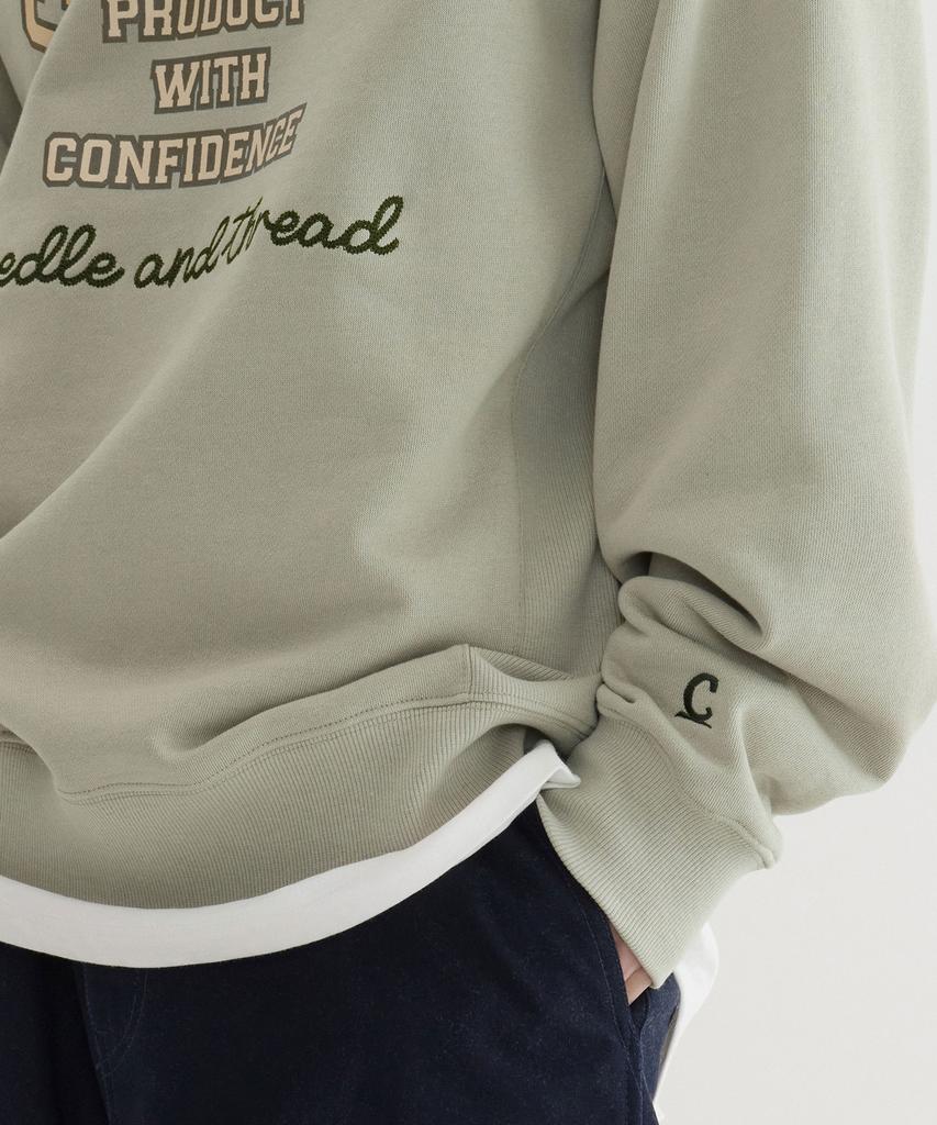COVERNAT Classic Arch Logo Sweatshirt Light Khaki