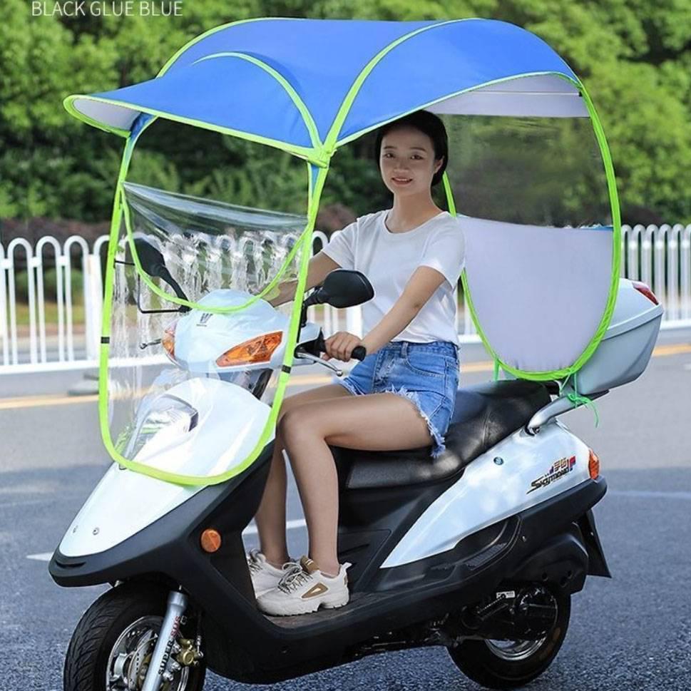 Electric Car and Motorcycle Sunshade - Battery-Powered Rain Awning with Custom Logo