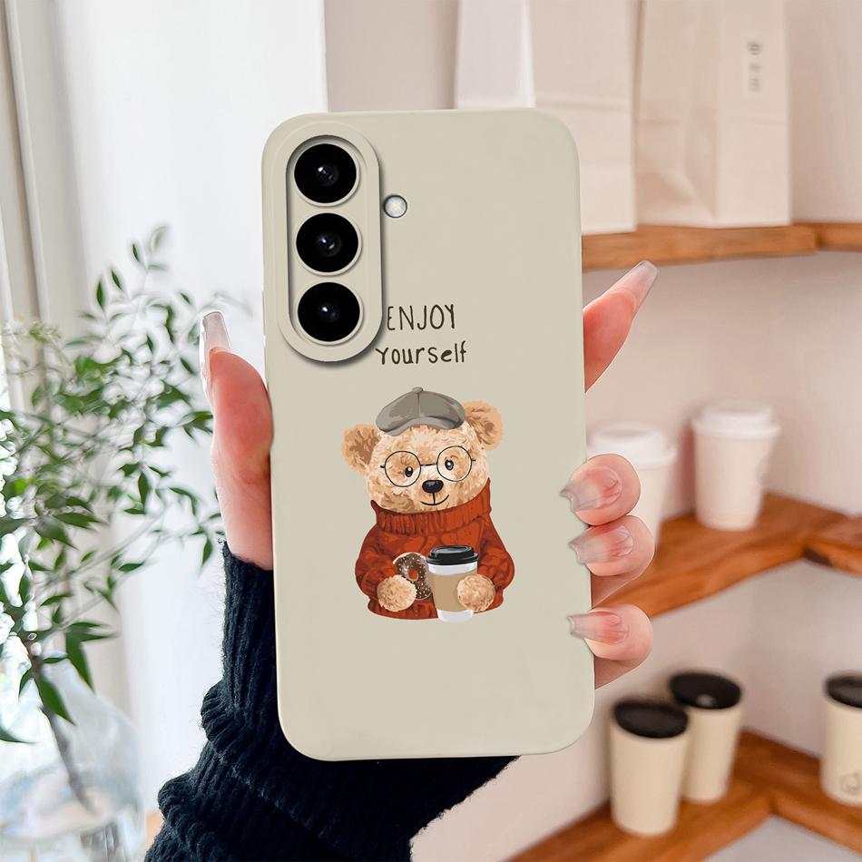 For Samsung S26 Ultra Phone Case For Galaxy S26 Plus Cute Astronaut Liquid Silicone Full Coverage Anti Drop Soft Durable Bumper