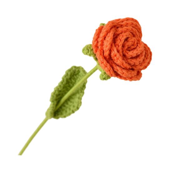Имитация цветов Ручная работа Ароматизированный Вязаный Крючком Искусственный Цветок со Стальной Проволокой