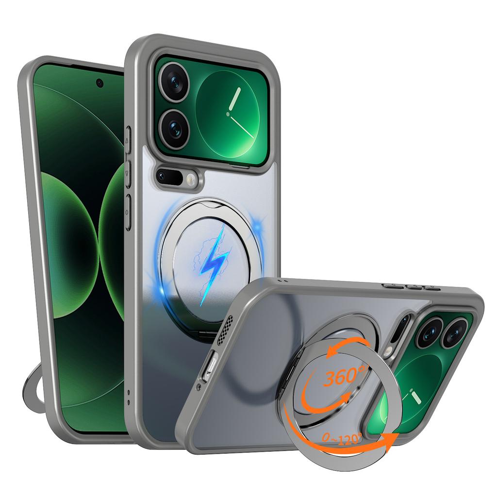 Подходит для Xiaomi 17promax, чувствительного к коже, чехол для мобильного телефона, полностью закрывающий, с вращающимся кольцом-подставкой, 15T Pro, магнитный чехол