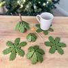 Christmas Tree Trivet Set 3D Printing Christmas Tree Coasters Green Xmas Trees Trivet with Star Stirring Stick for Hot Dishes Pot Bowl Teapot