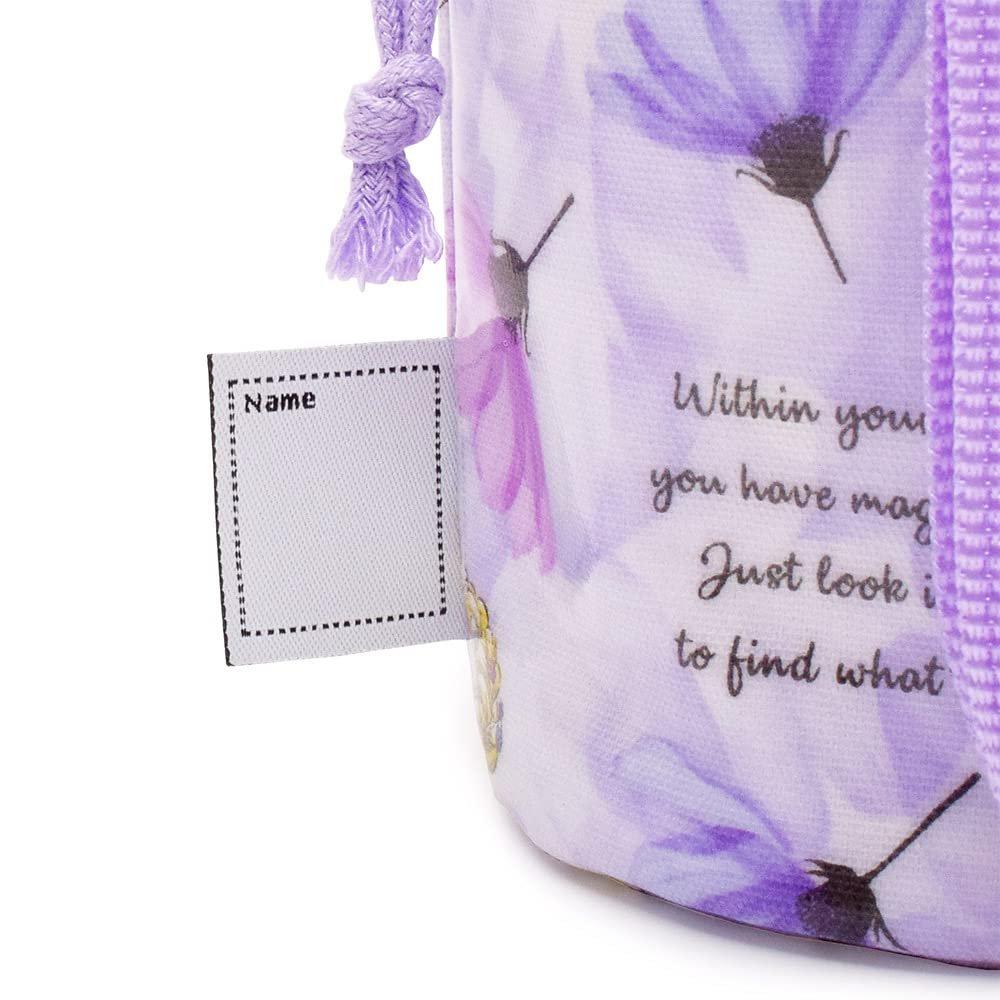 COLORFUL CANDY STYLE Disney Princess Rapunzel Water Bottle Cover Small Size with Shoulder Strap and Pocket Tissue Pouch