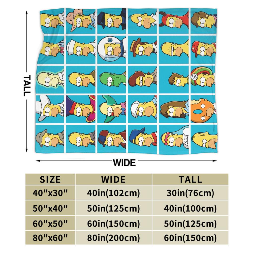 Warm Soft Throw Blanket Picnic S-Simpsons Character Head Portrait Blanket Flannel Bedspread For Home Novelty Sofa Bed Cover