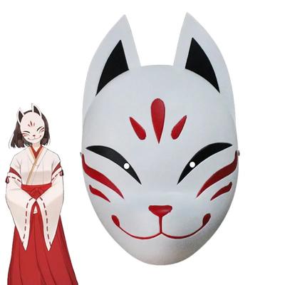 Genshin Impact Hanachirusato Косплей Лиса Маска Kazari Hanachiru Sato Маска Miko Хэллоуин Карнавал Японский реквизит для лица
