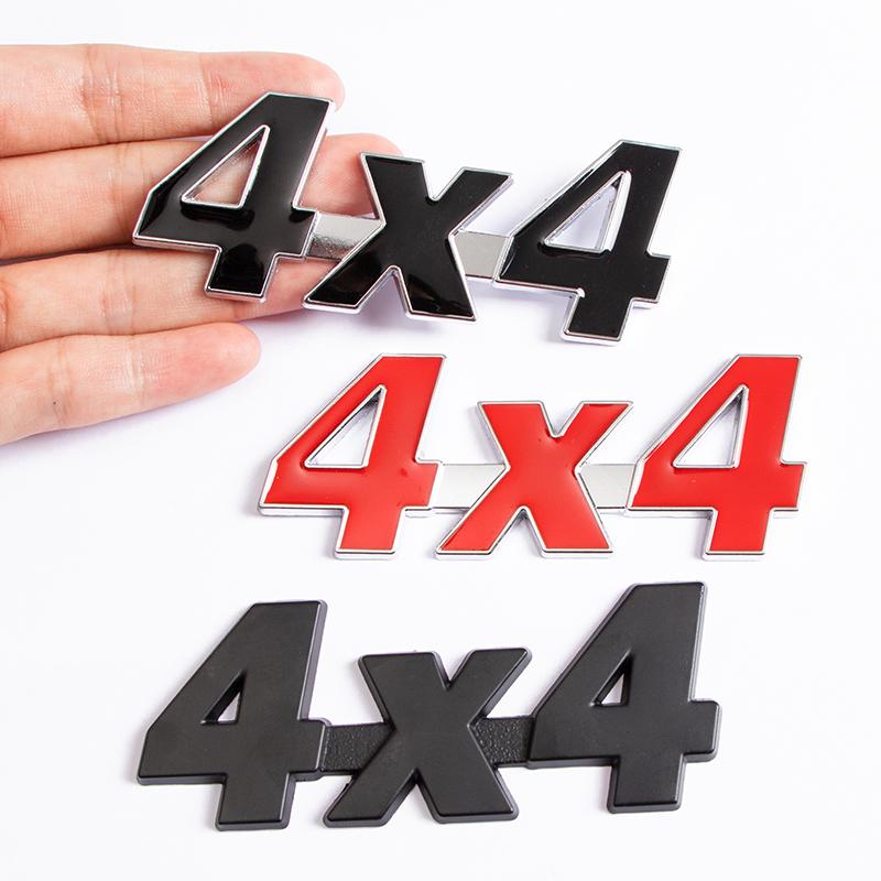 3D Metal 4x4 Logo Letters Car Trunk Emblem Badge Decal Sticker For Toyota Tacoma Off Road Land Cruiser JEEP Wrangler Accessories