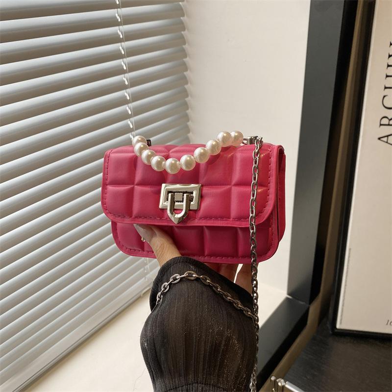 Fashion Texture Lock Mini Chain Small Bag Women's New Versatile Children's Parent-child Model Crossbody Small Square Bag