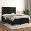 3143267 vidaXL Divan-lit Avec Matelas Noir 140x200 Cm Velours