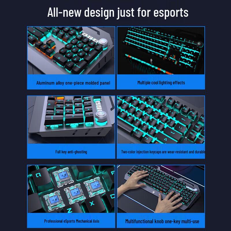 Проводная RGB механическая игровая и офисная клавиатура Forerunner TK900