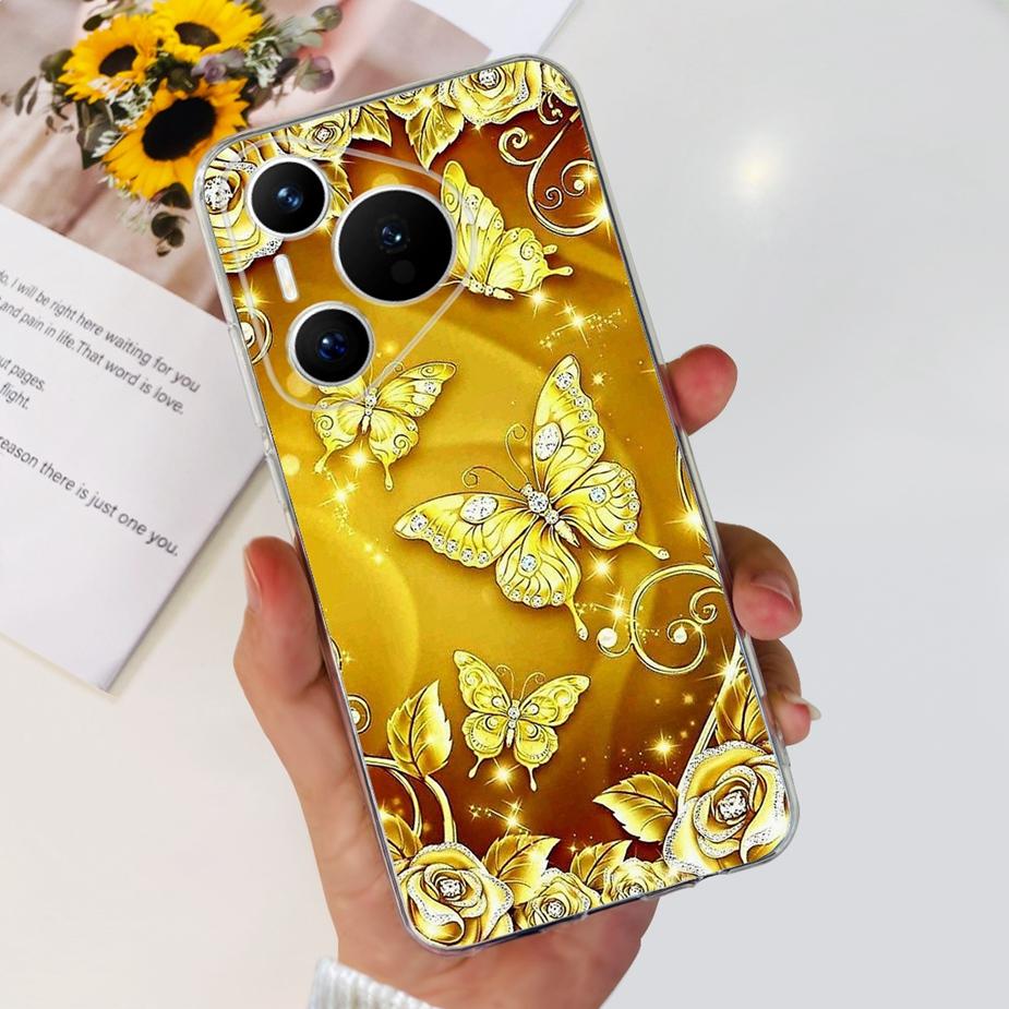 Чехол для Huawei Pura 70 Милый мультяшный расписной чехол Прозрачный силиконовый чехол для телефона Для Huawei Pura 70 Pro Plus Pura70 Pro + Мягкий чехол