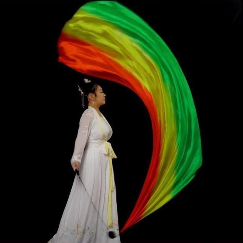 Play Silk Scarf Silk Veil Poi Thrown Balls Stage Performances Props