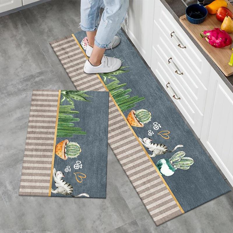 Коврики для кухни с милым рисунком котенка: Нескользящий, прочный и удобный ковер для дома, офиса и ванной комнаты
