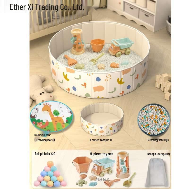 Детская песочница и бассейн с океаническими шариками с ограждением и семенами кассии, игрушки для песка для помещения