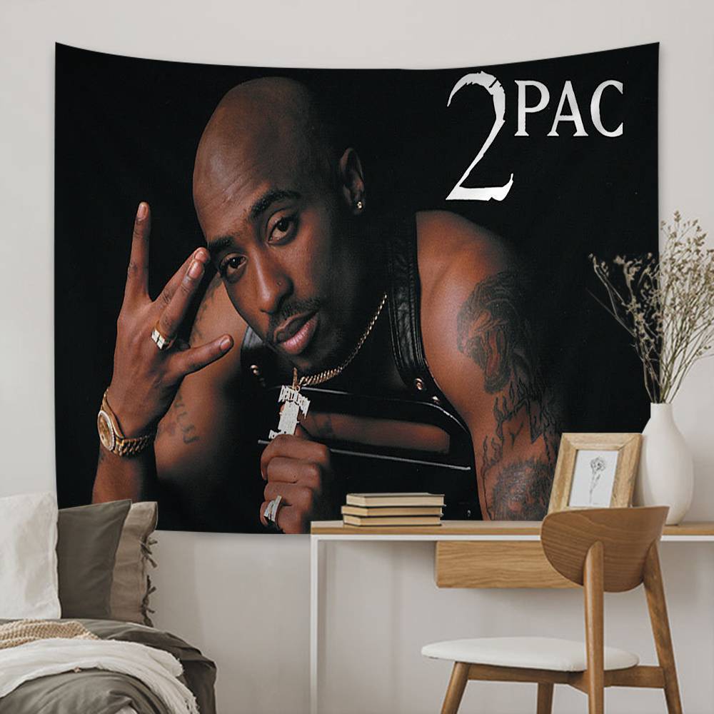 2PAC Тупак 3D Печать Мультяшный Гобелен Настенное Украшение Домашний Декор