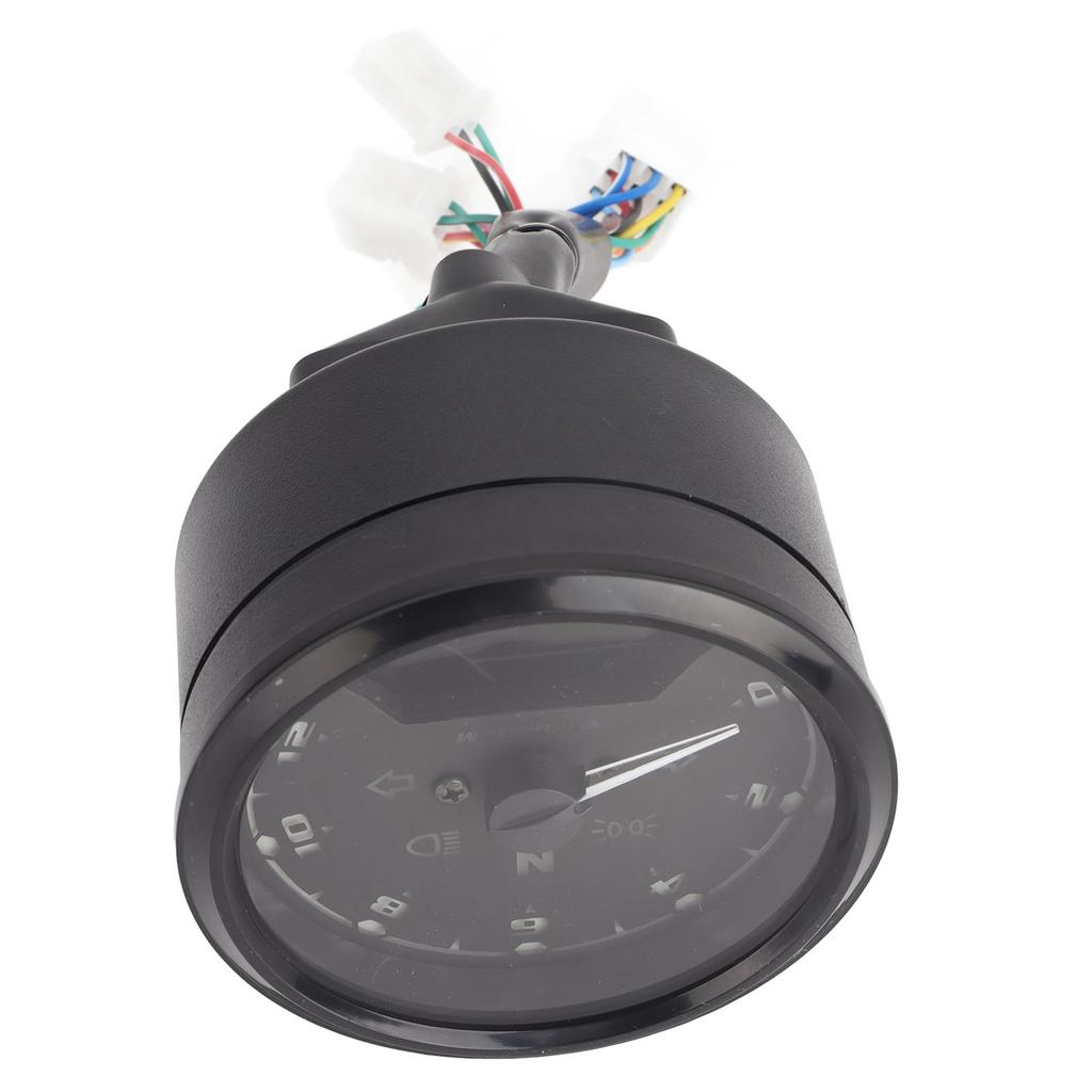 Motorcycle Speedometer Odometer 12000RPM 199KPH Retro LCD Digital Tachometer Gauge Fuel Oil Level Display Meter