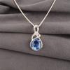 Tanzanite Gemstone 925 Sterling Silver Jewelry Zircon Pendant For Birthday Gift CZP-13-14
