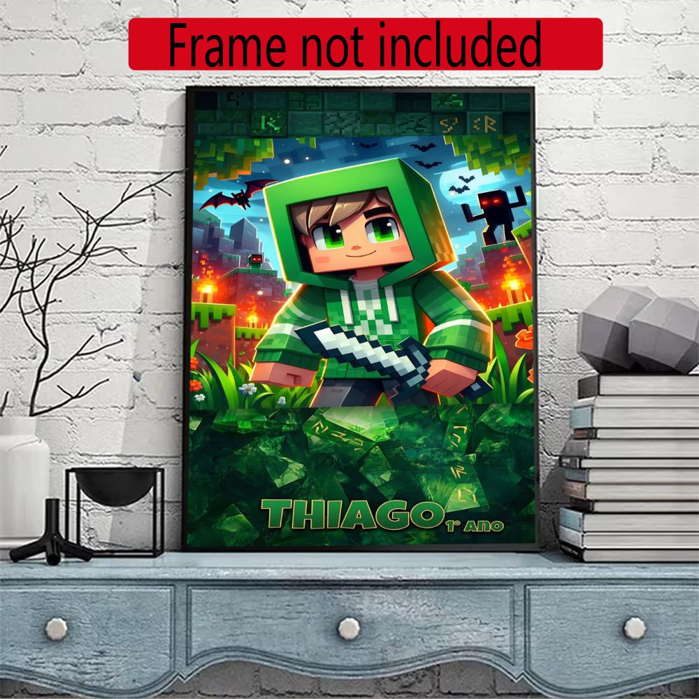 Minecraft 5D Diamond Painting Round Diamond Rhinestones Mosaic Diamond Embroidery Wall Paintings Rhinestones Gift Frameless
