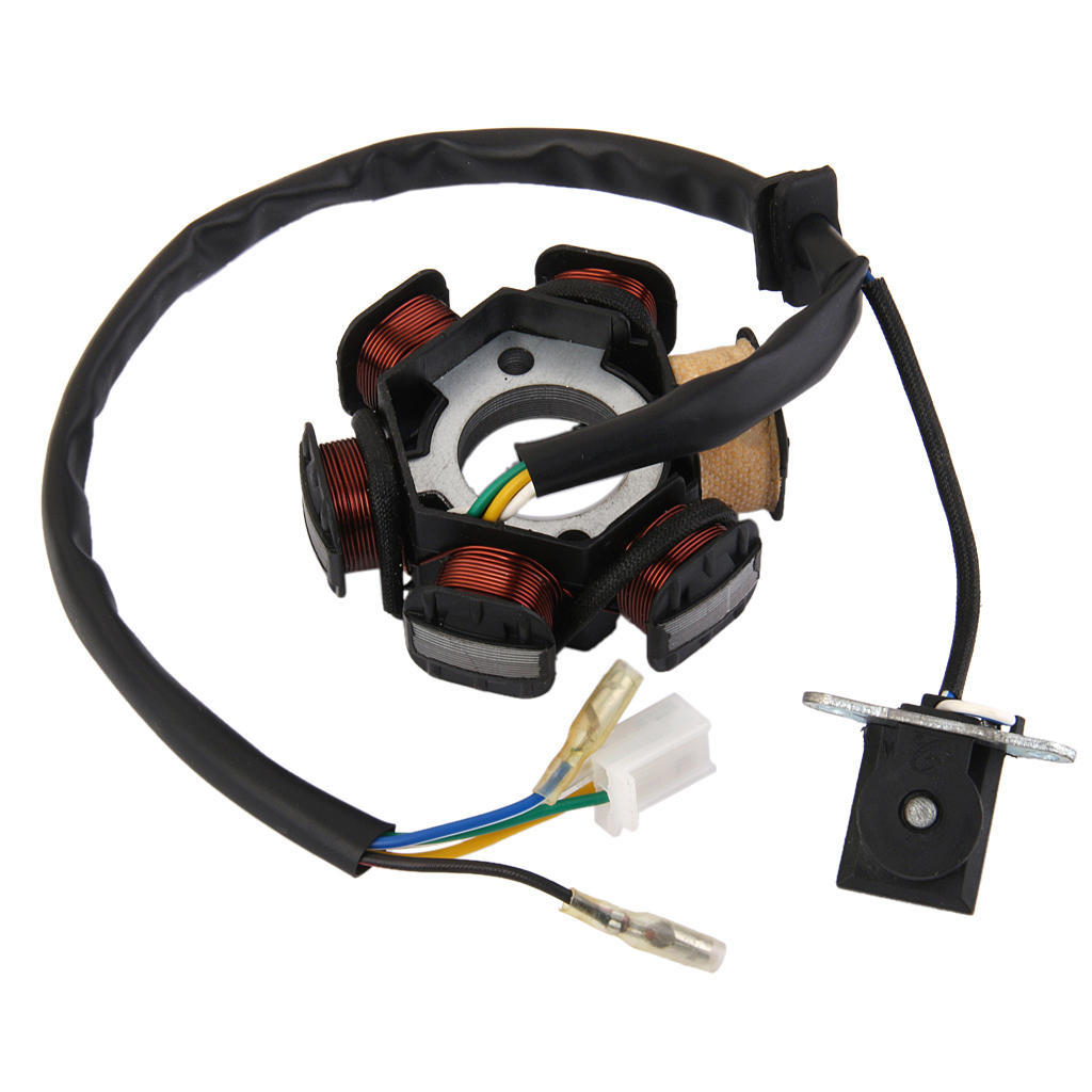 КАТУШКА МАГНЕТО-ГЕНЕРАТОРА ДЛЯ ДВУХВЕЛОСИПЕДА QUAD СТАТОРА ДЛЯ GY6 125cc 150cc 100% медный стартер, магнето, 6-полюсный генератор переменного тока
