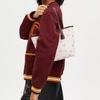 Coach City 23 Bow Tie Print Snap Coated Canvas Tote Bag Women Tote Chalk Wine CN681-IMWDA
